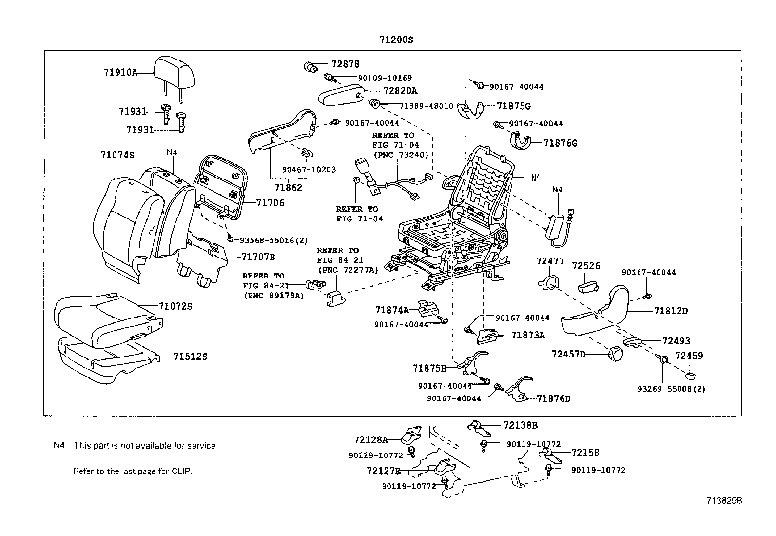 Exploded illustration 713829B