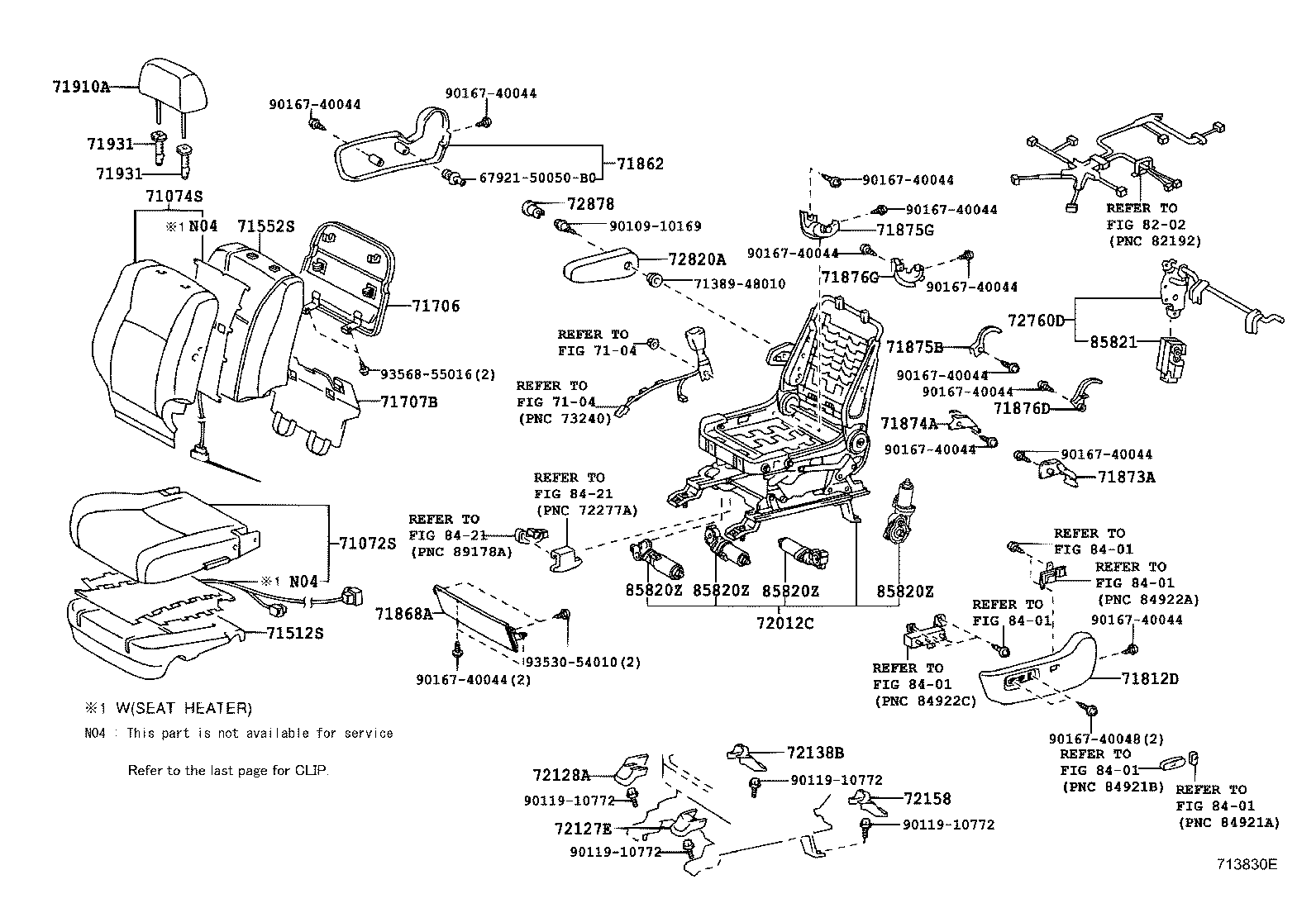 Exploded illustration 713830E