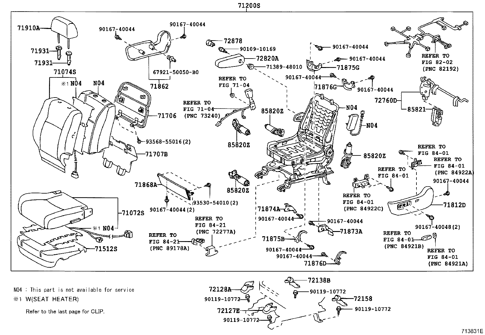 Exploded illustration 713831E