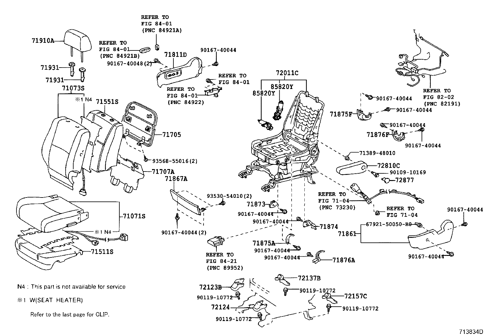 Exploded illustration 713834D