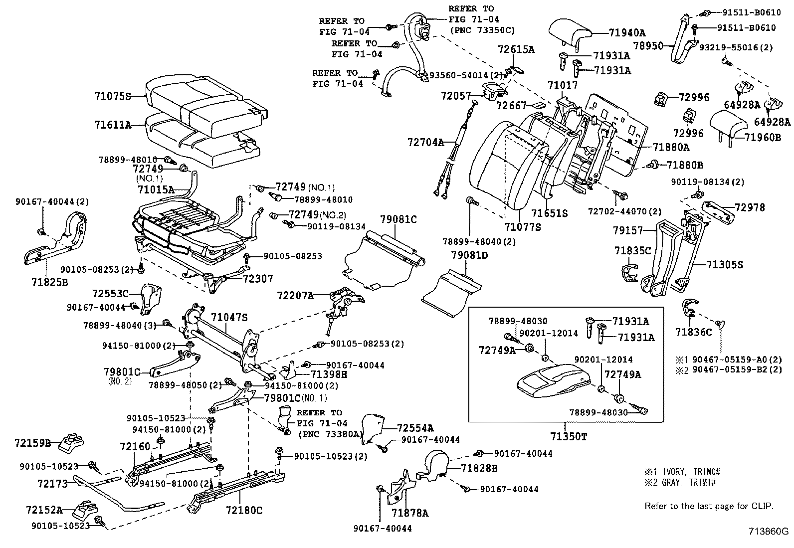 Exploded illustration 713860G