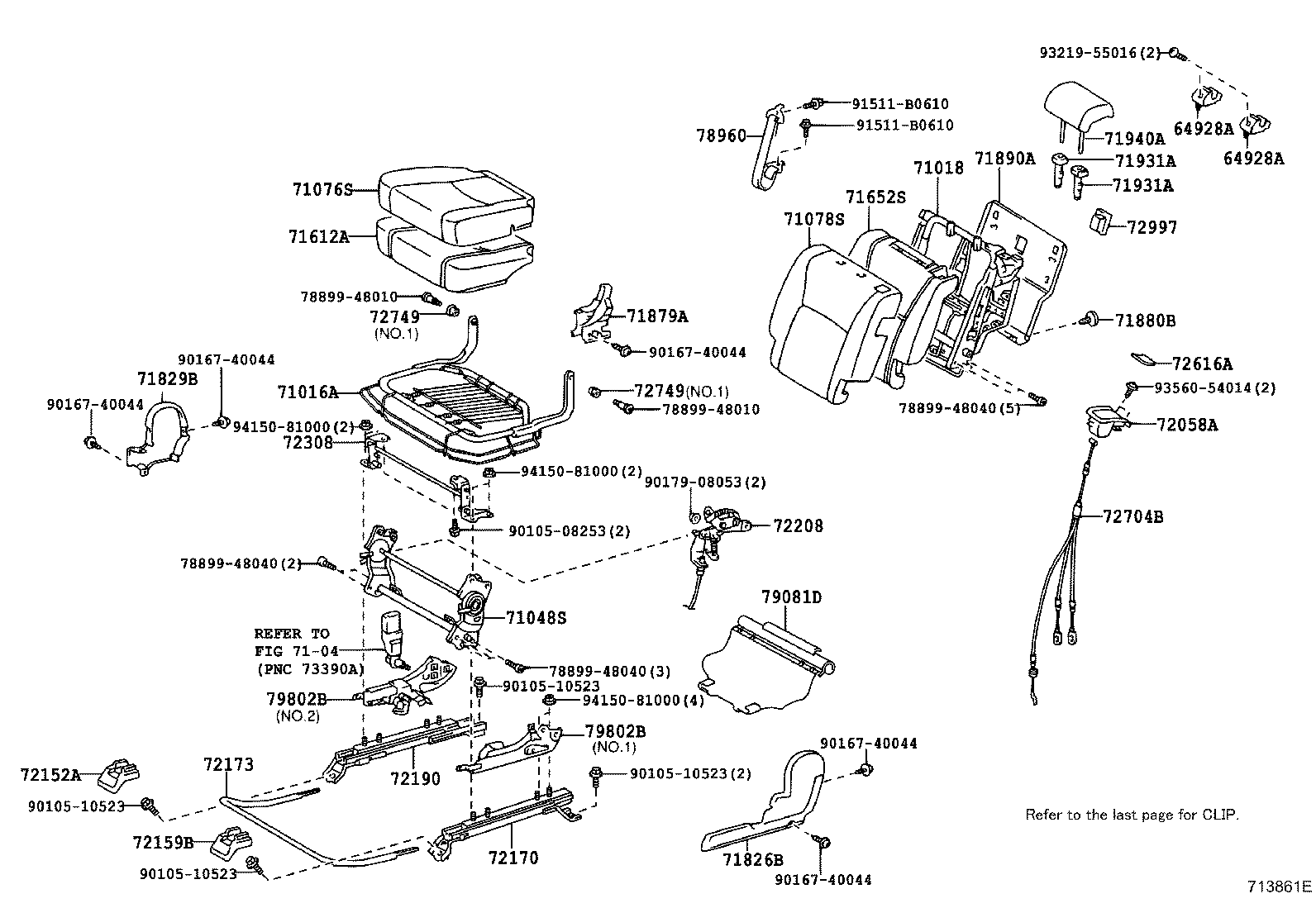 Exploded illustration 713861E