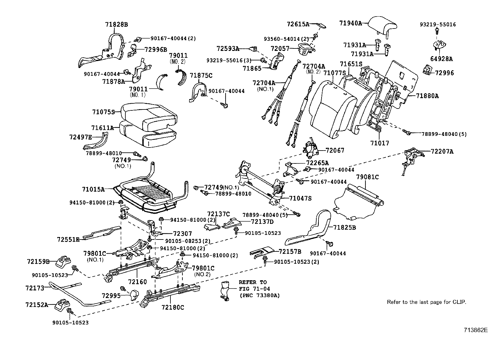 Exploded illustration 713862E