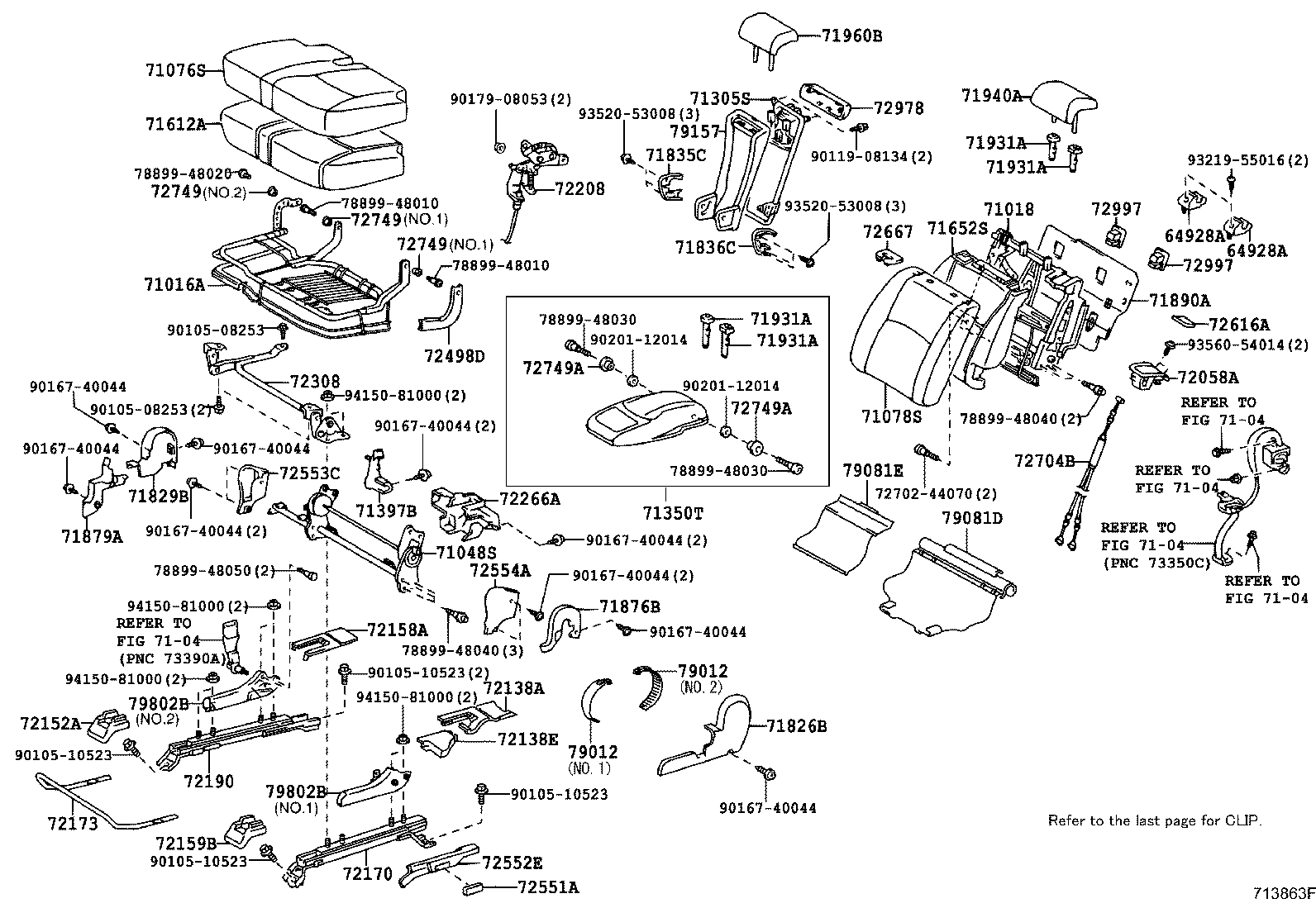 Exploded illustration 713863F