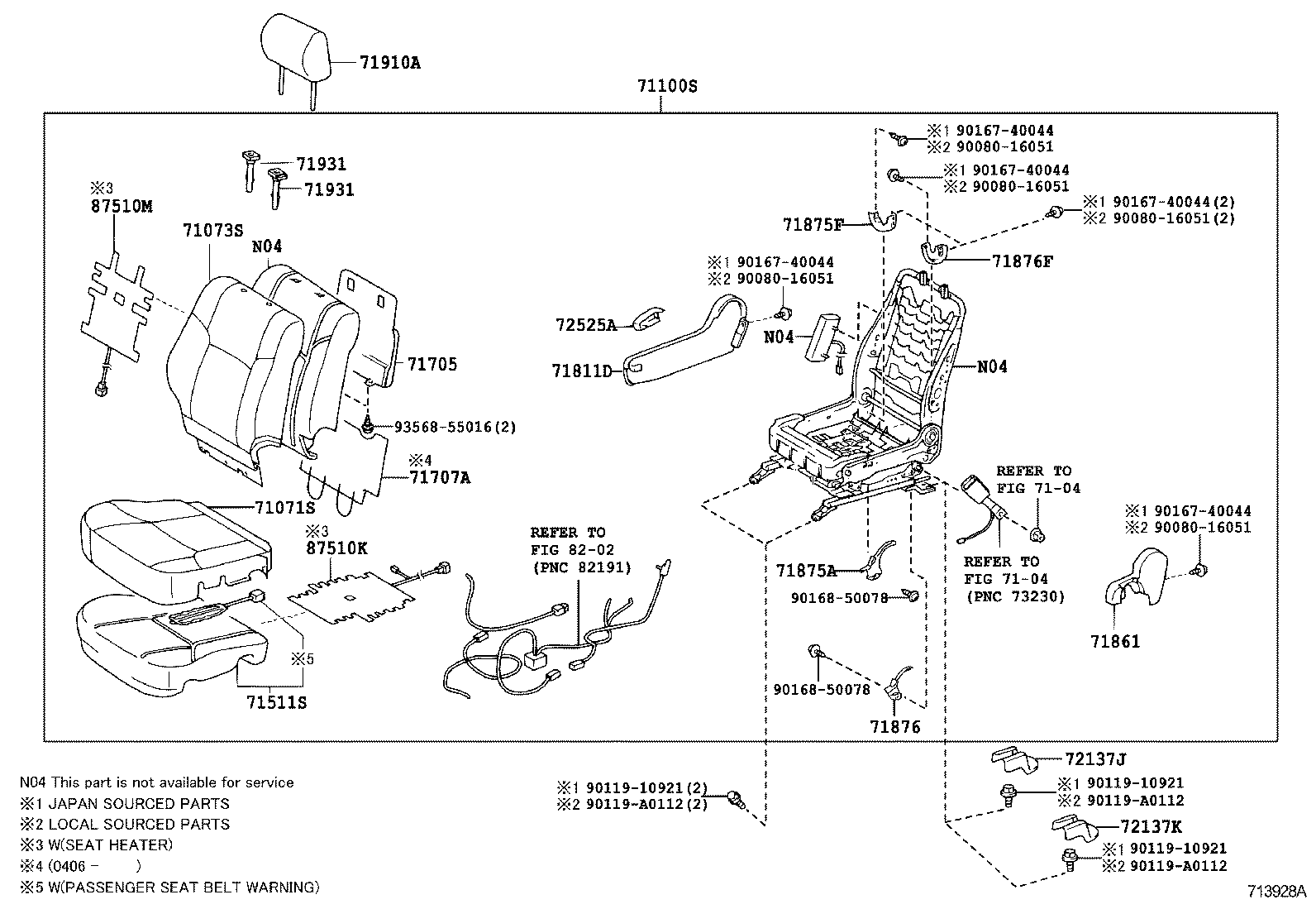 Exploded illustration 713928A