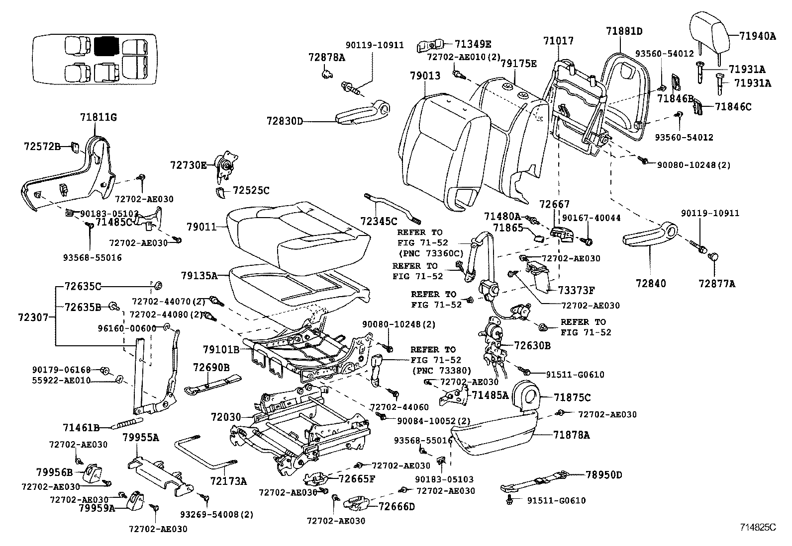 Exploded illustration 714825C