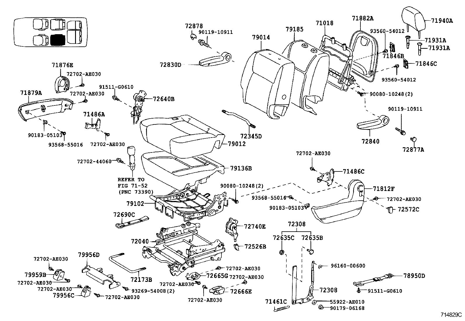 Exploded illustration 714829C