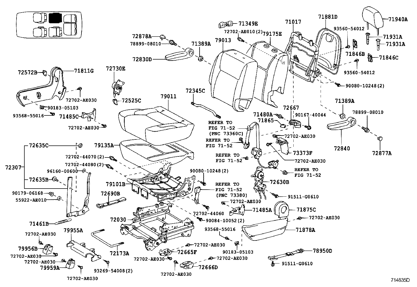 Exploded illustration 714835D