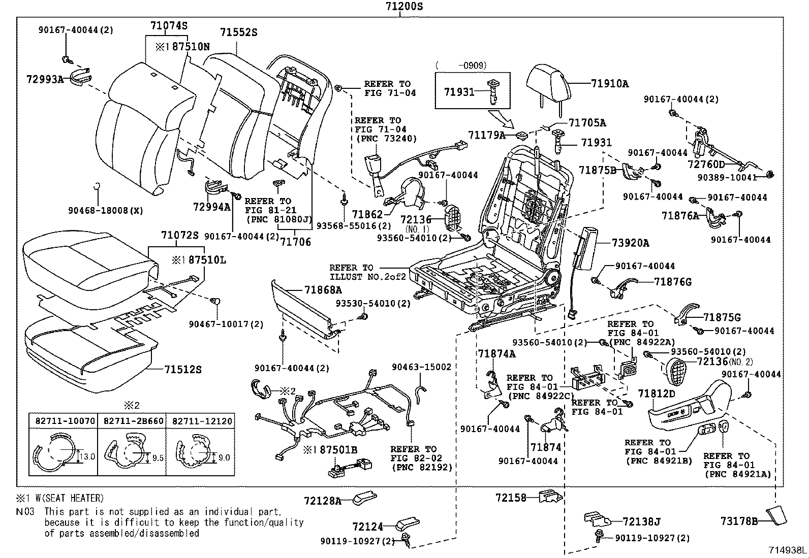 Exploded illustration 714938L