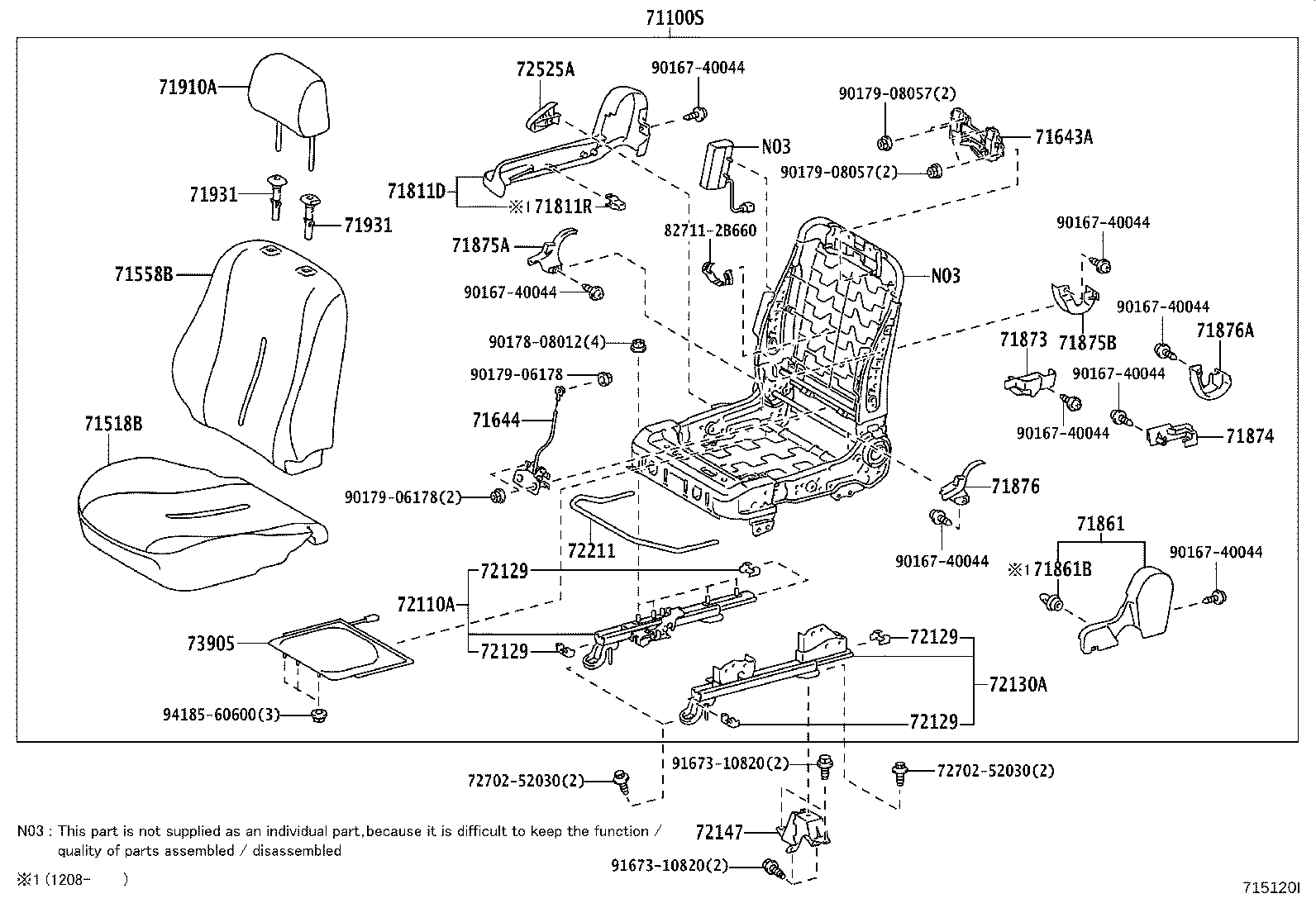 Exploded illustration 715120I