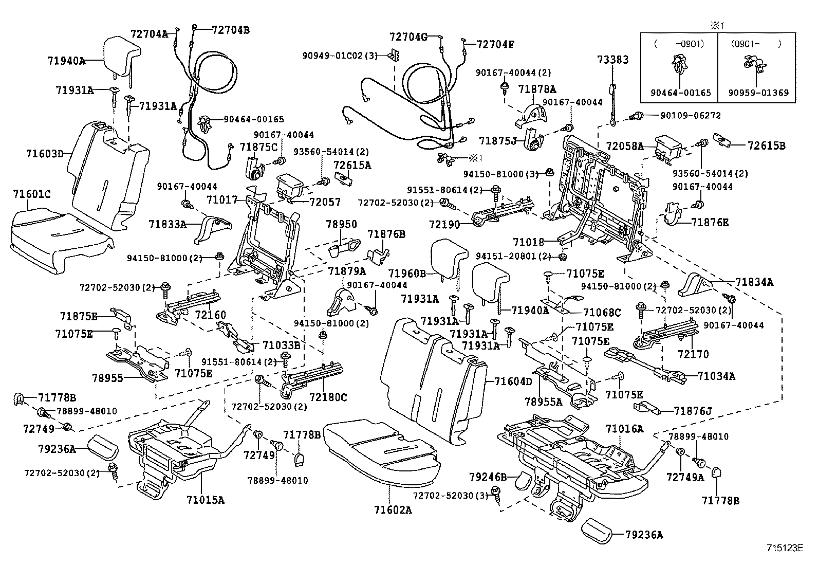 Exploded illustration 715123E