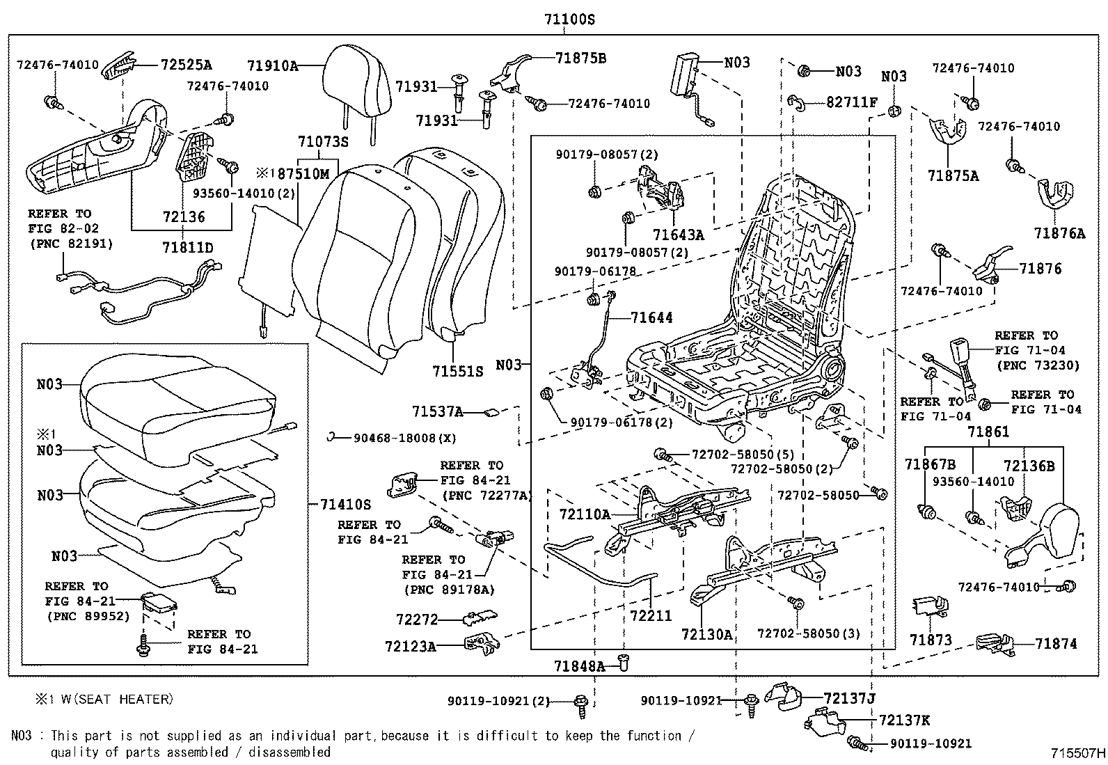 Exploded illustration 715507H
