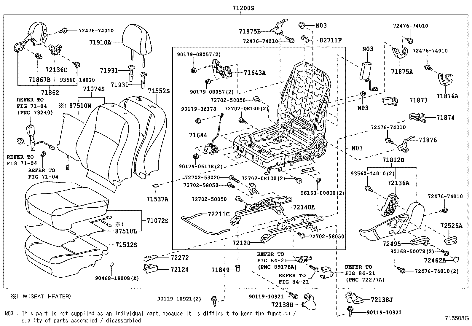 Exploded illustration 715508G