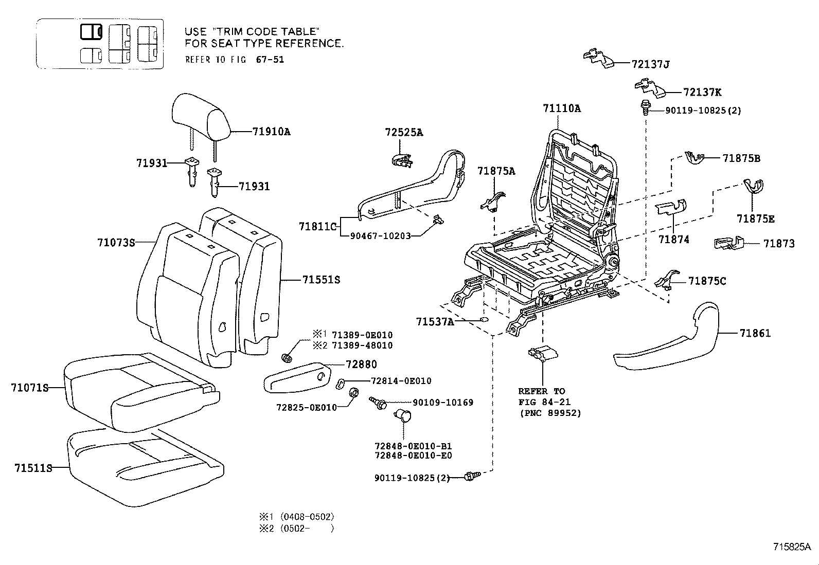 Exploded illustration 715825A