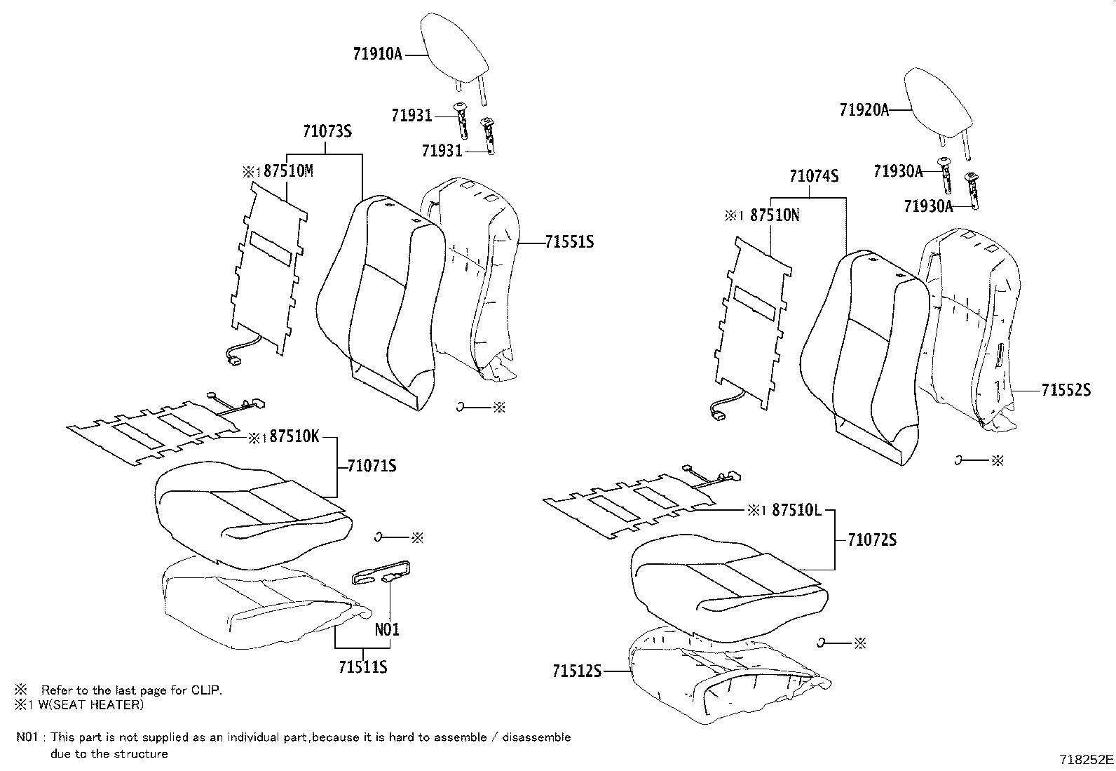 Exploded illustration 718252E
