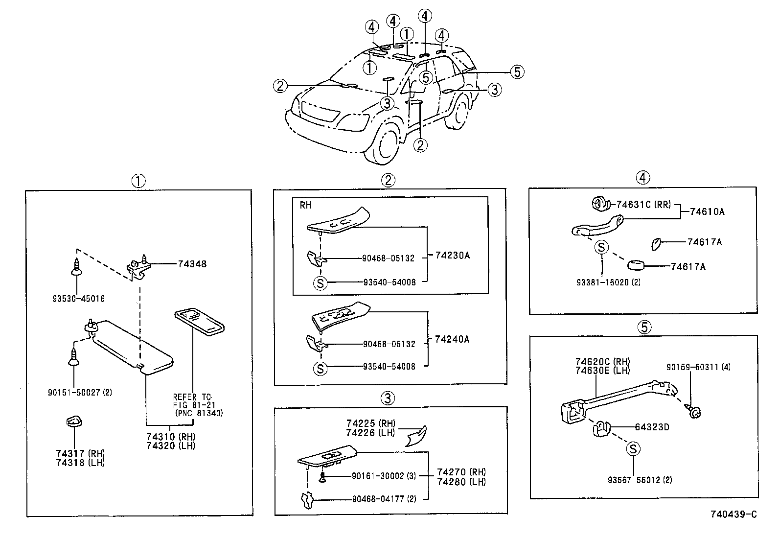 Exploded illustration 740439C