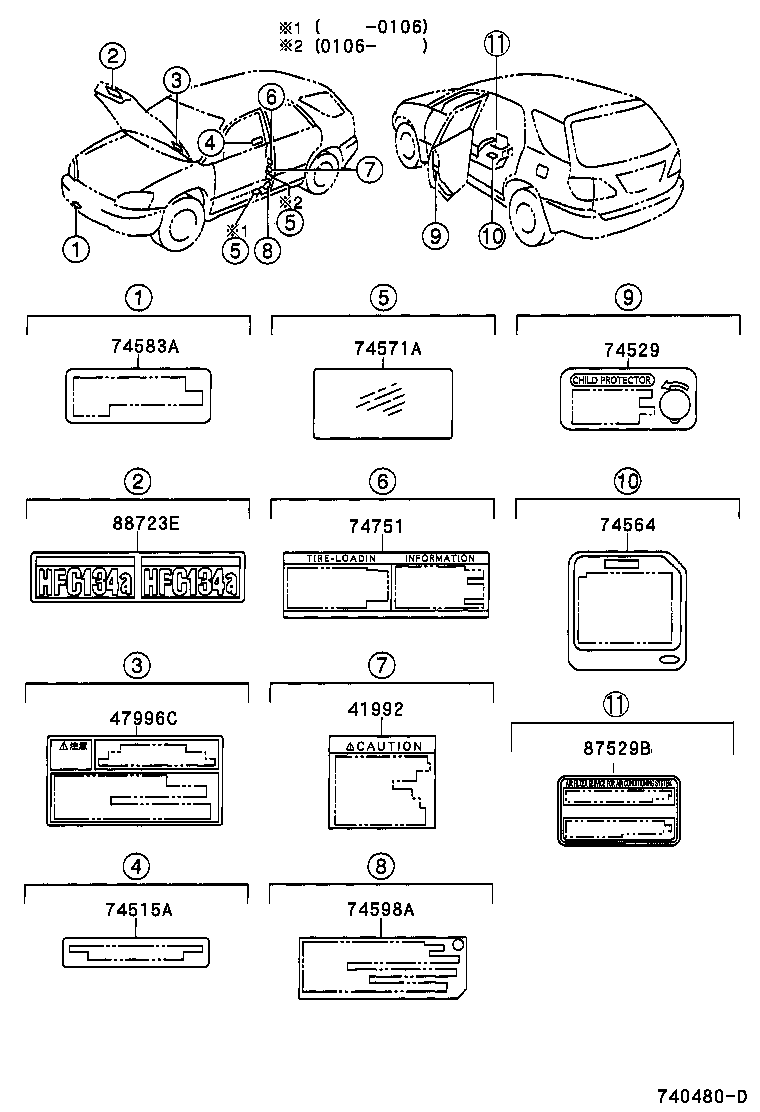 Exploded illustration 740480D