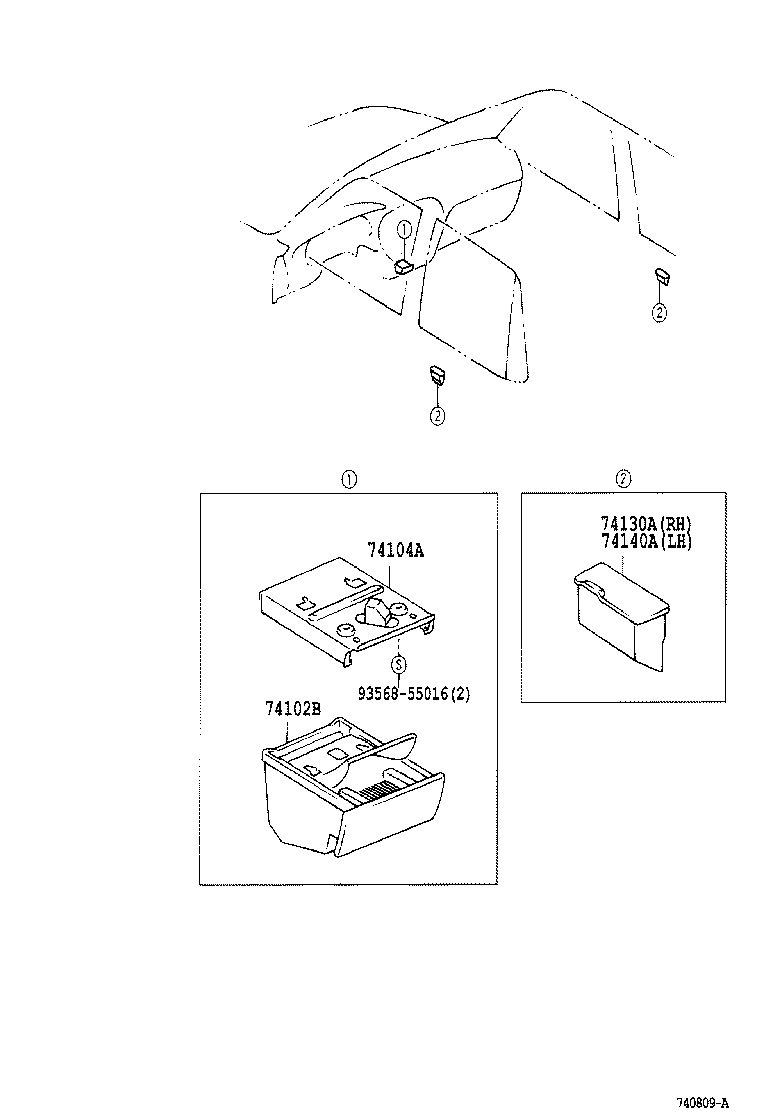 Exploded illustration 740809A