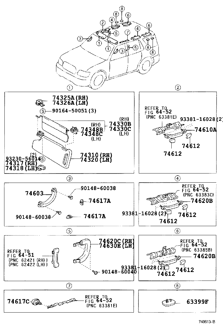 Exploded illustration 740813B