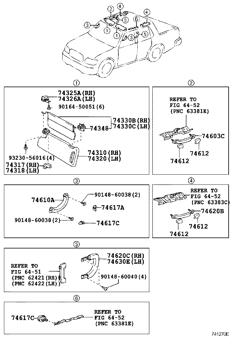 Exploded illustration 741270E
