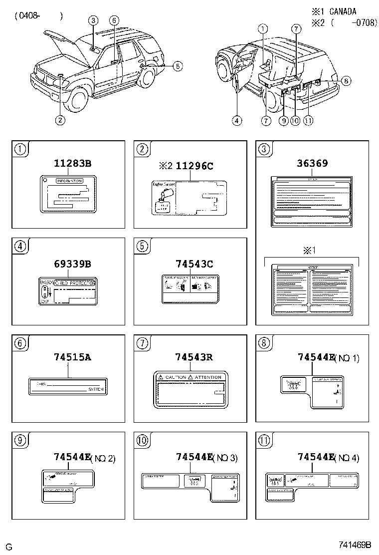 Exploded illustration 741469B