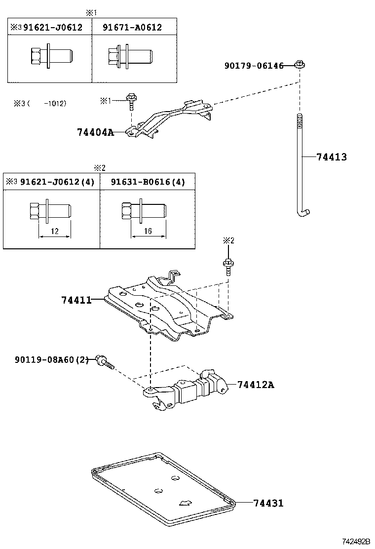 Exploded illustration 742492B