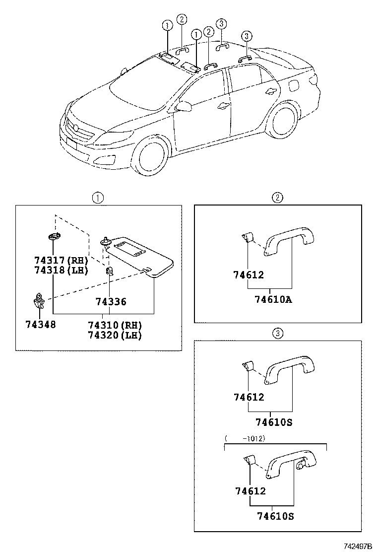 Exploded illustration 742497B