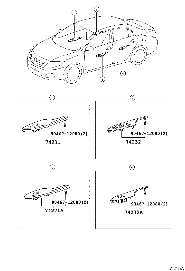 Exploded illustration 742498B