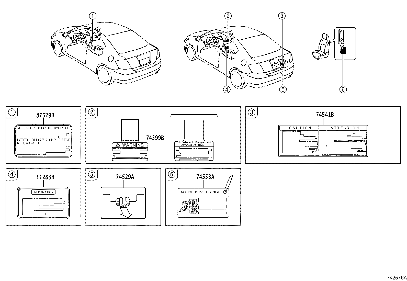 Exploded illustration 742576A