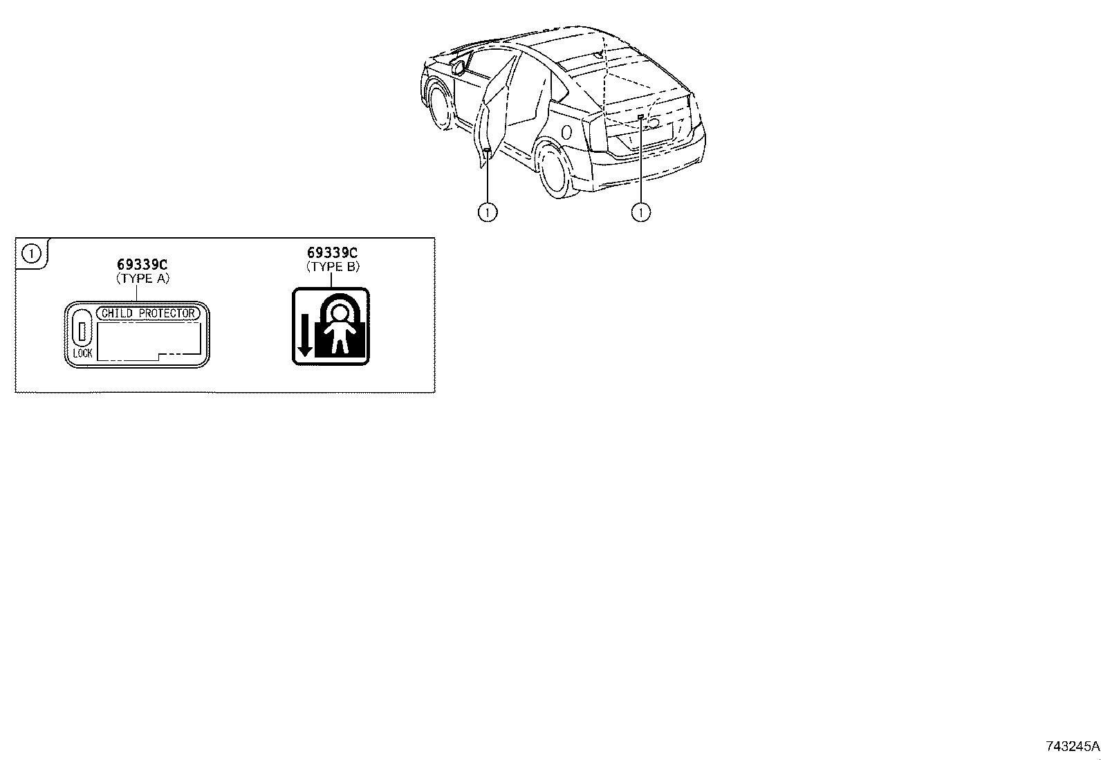 Exploded illustration 743245A