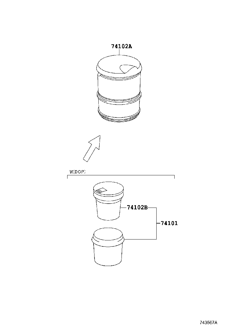 Exploded illustration 743567A