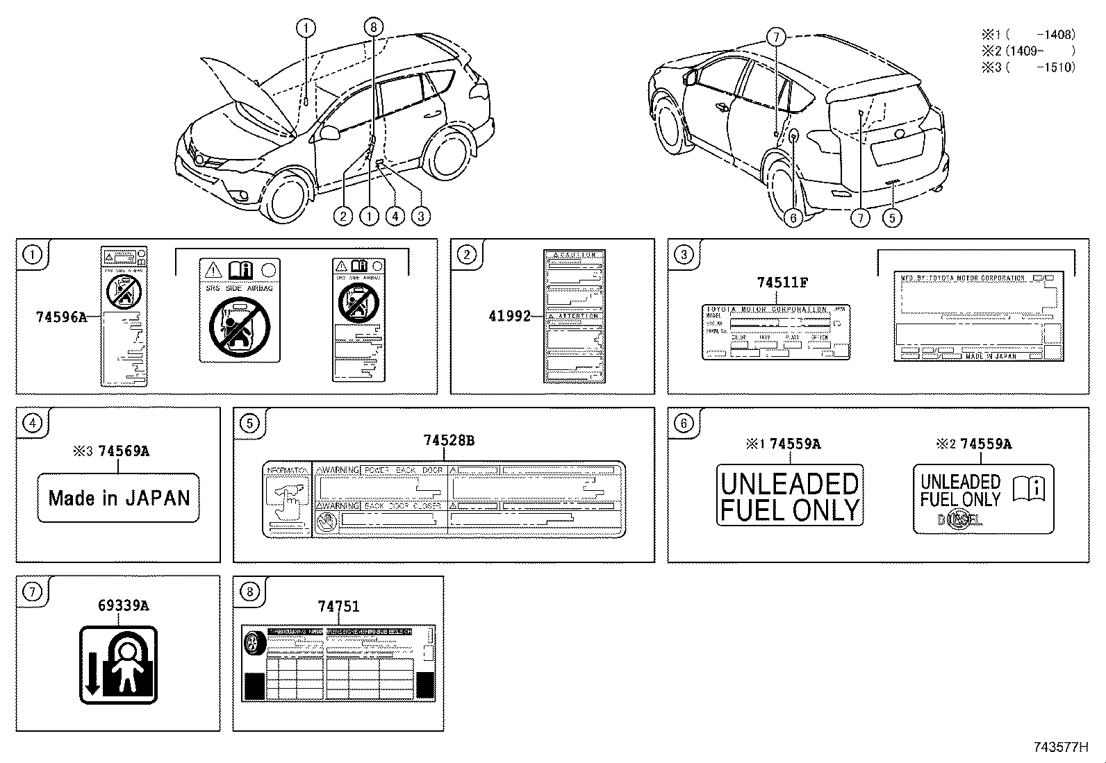 Exploded illustration 743577H