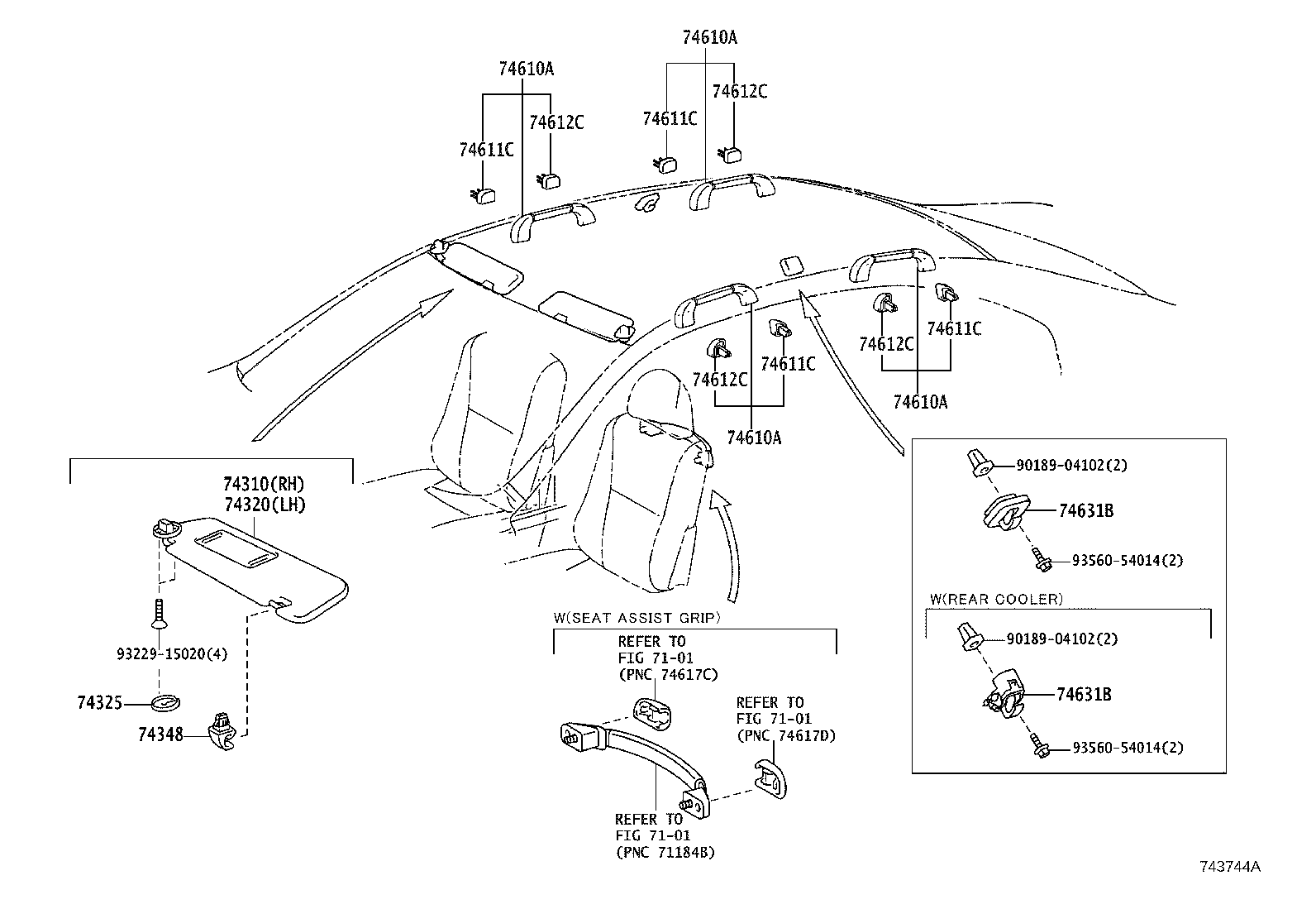 Exploded illustration 743744A