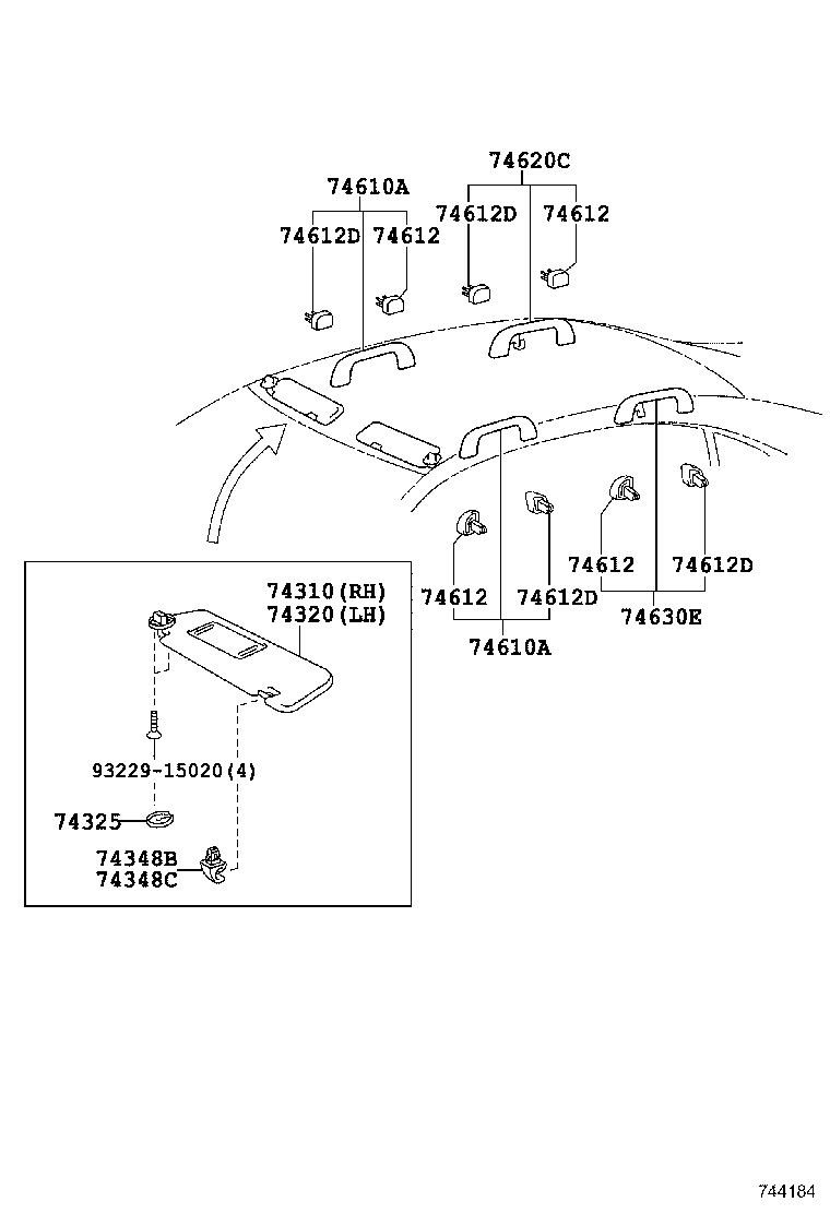 Exploded illustration 744184