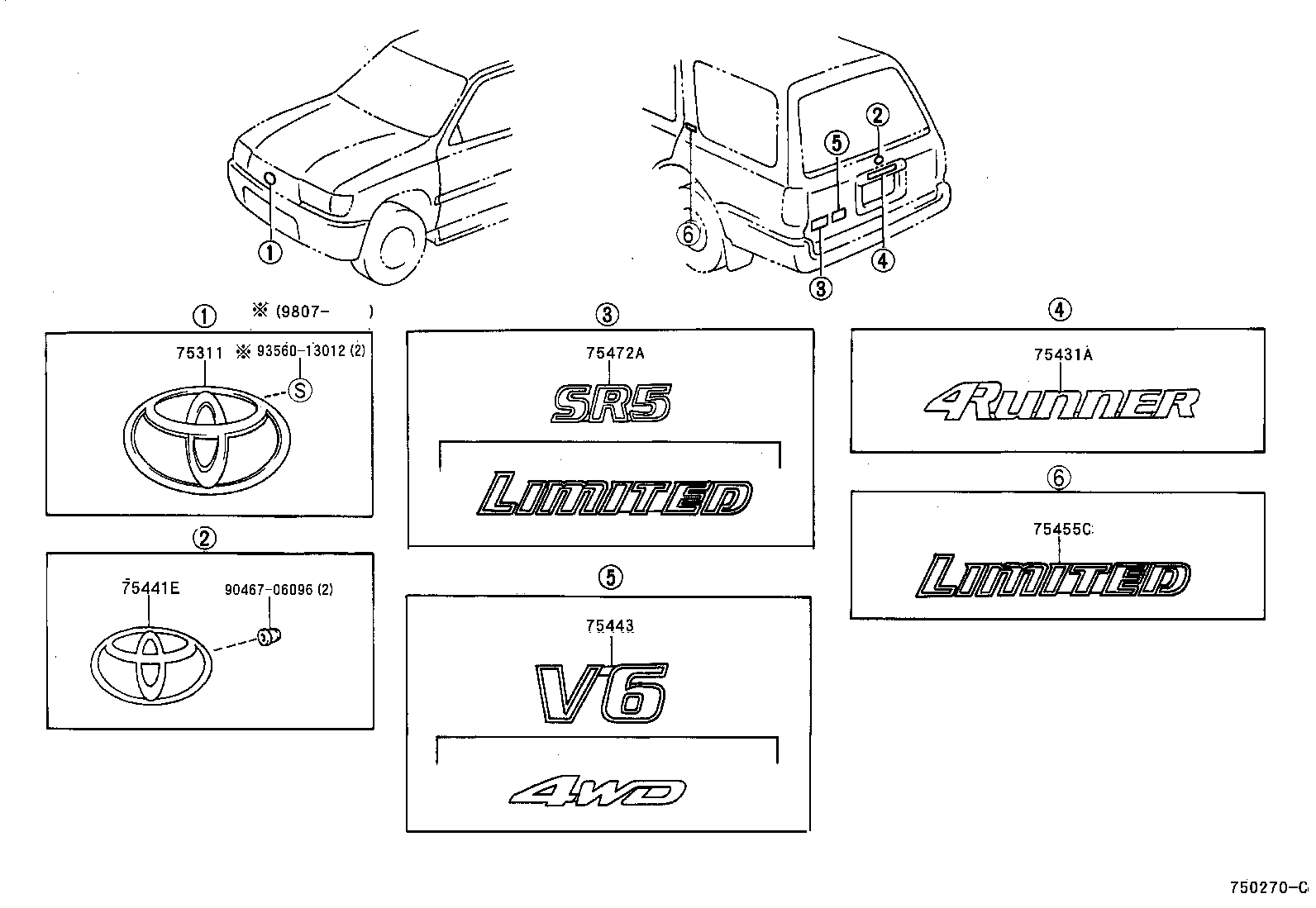 Exploded illustration 750270C