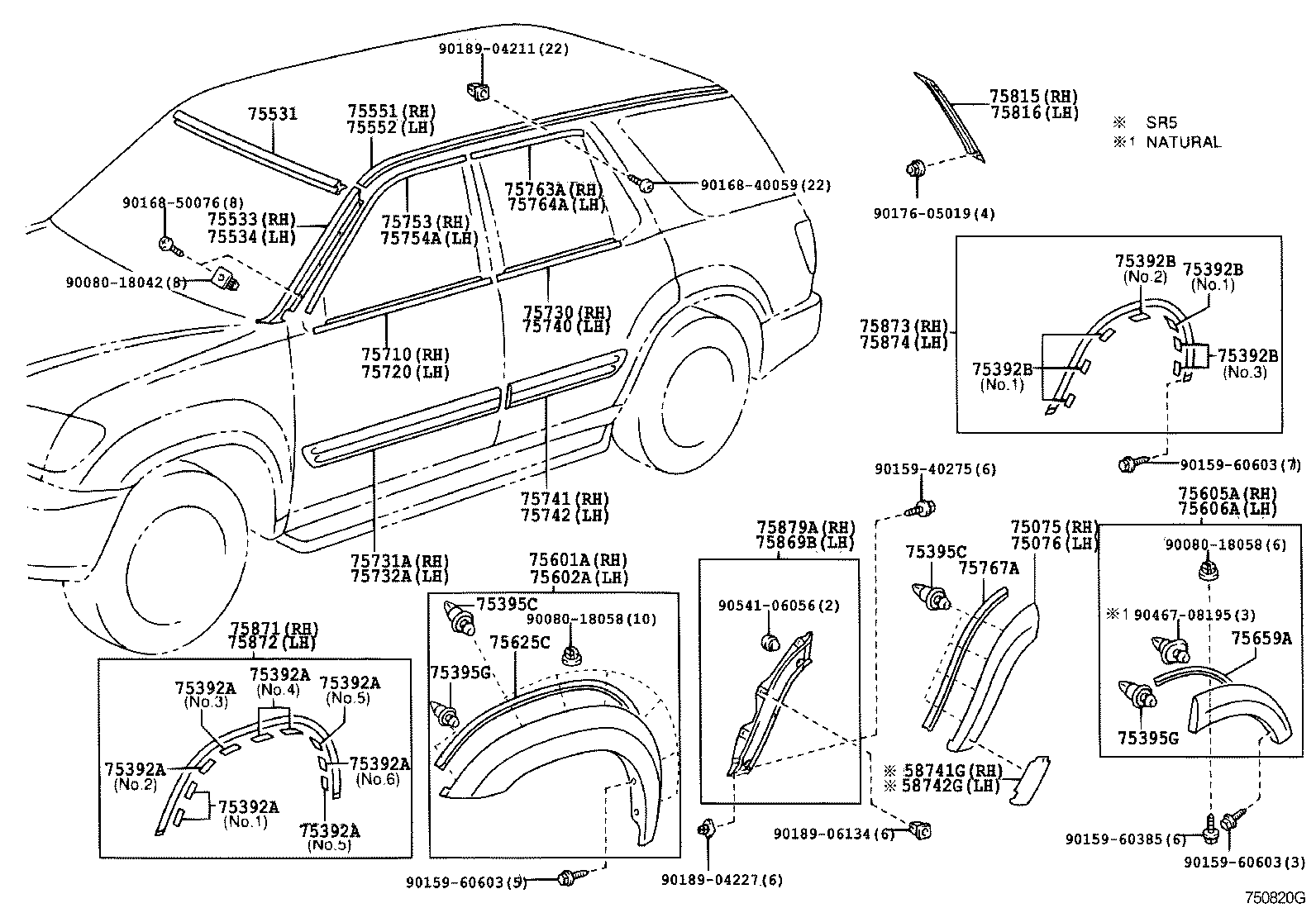 Exploded illustration 750820G