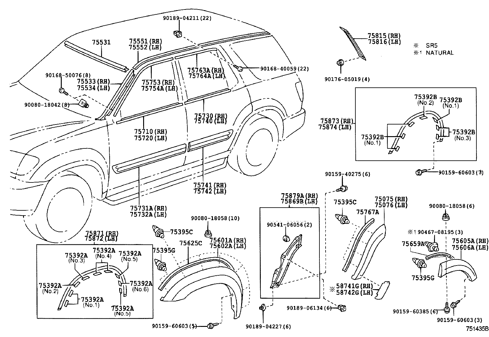 Exploded illustration 751435B