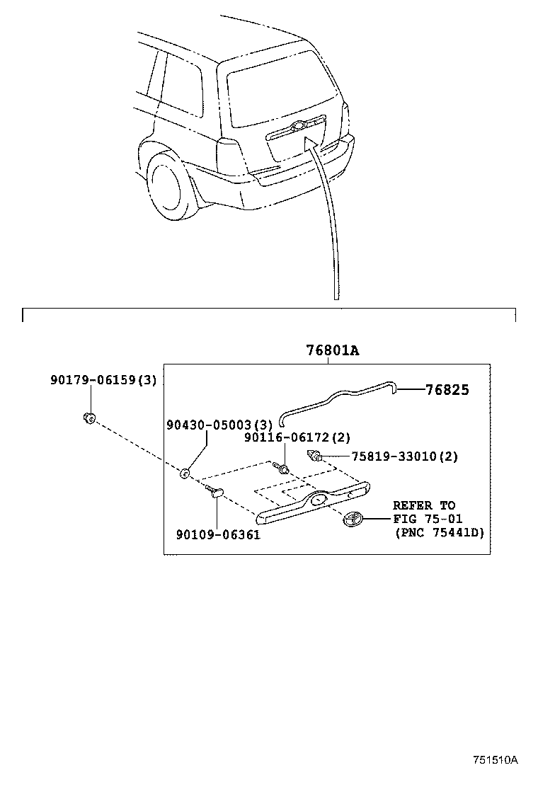 Exploded illustration 751510A