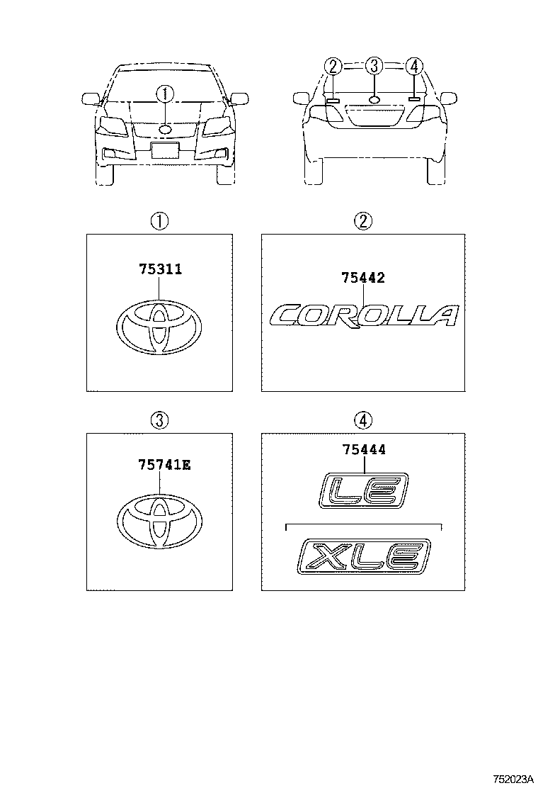 Exploded illustration 752023A
