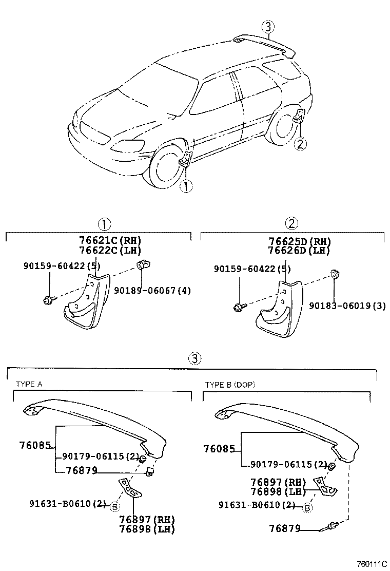 Exploded illustration 760111C