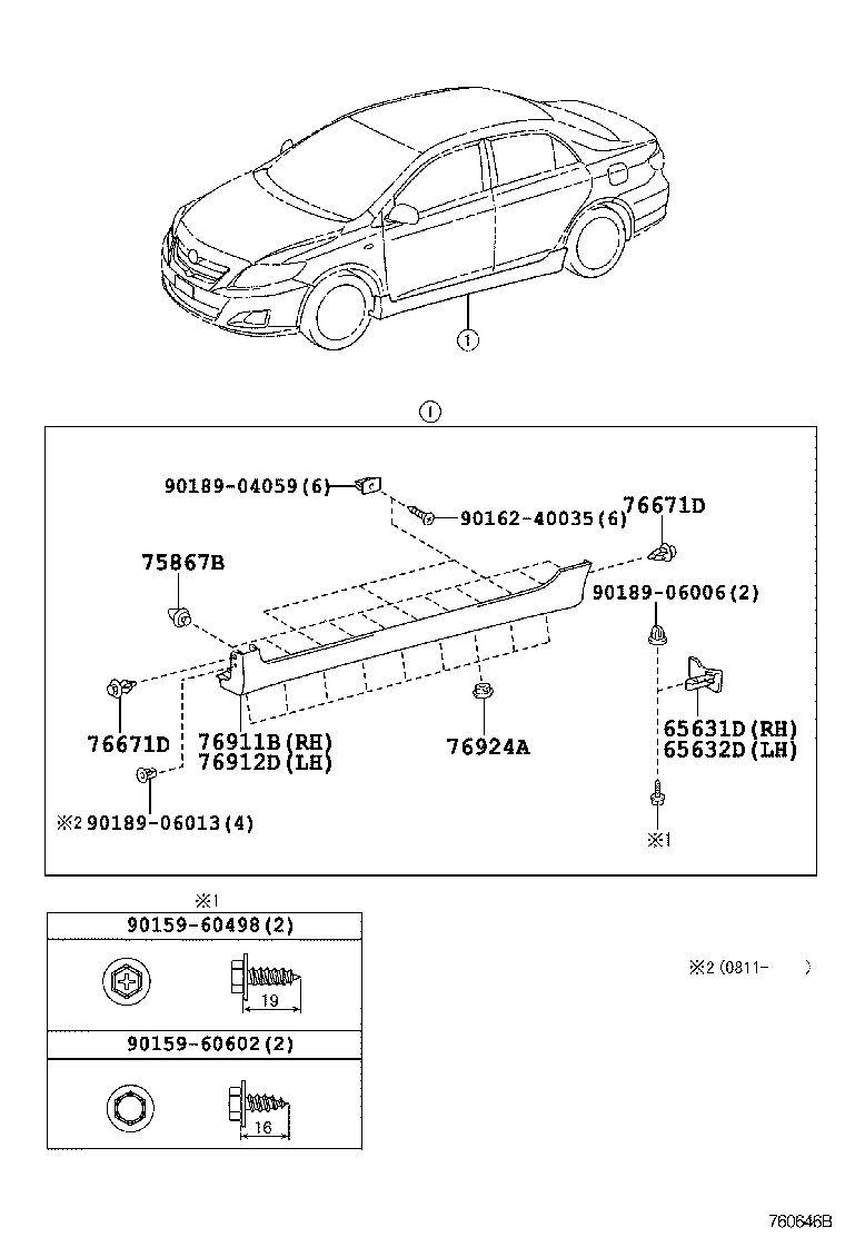 Exploded illustration 760646B