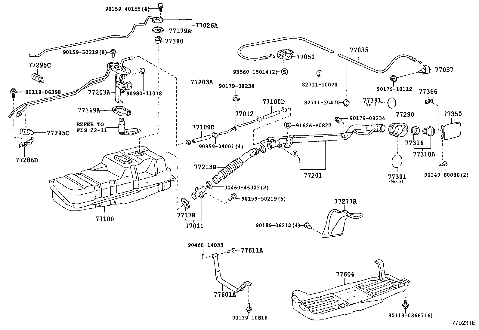 Exploded illustration 770231E