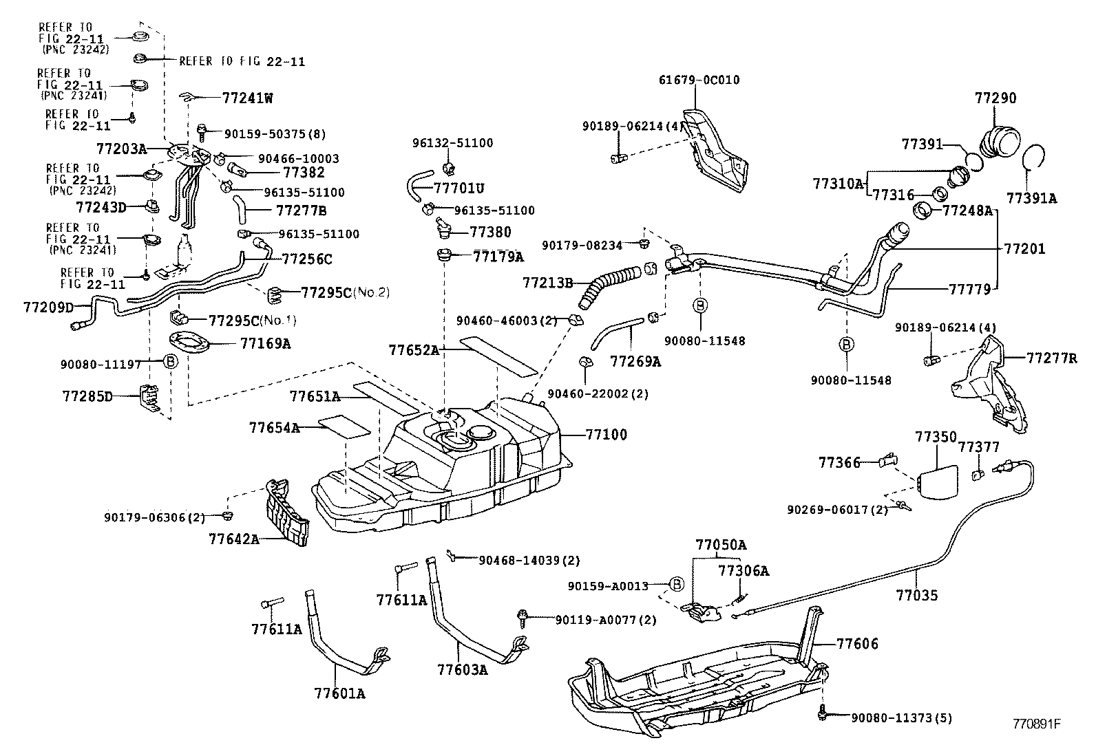 Exploded illustration 770891F
