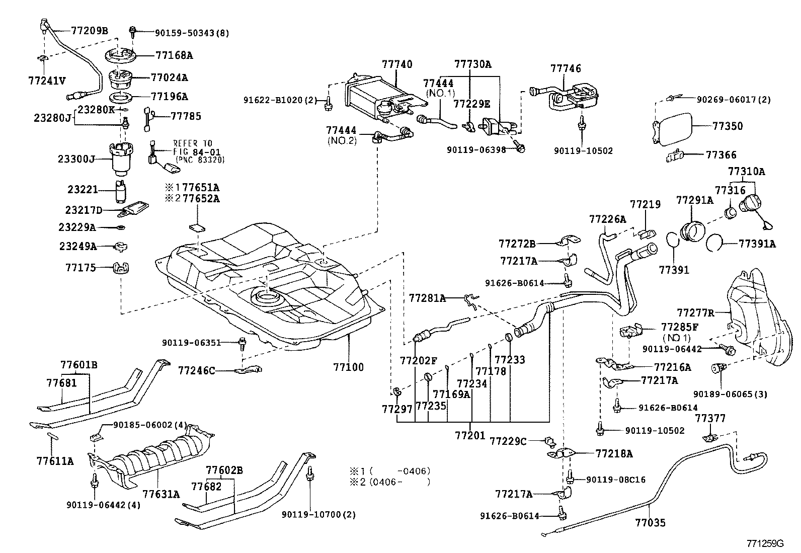 Exploded illustration 771259G