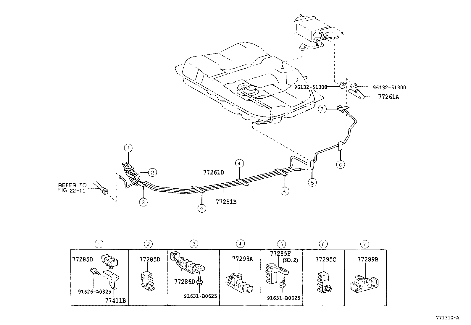Exploded illustration 771310A