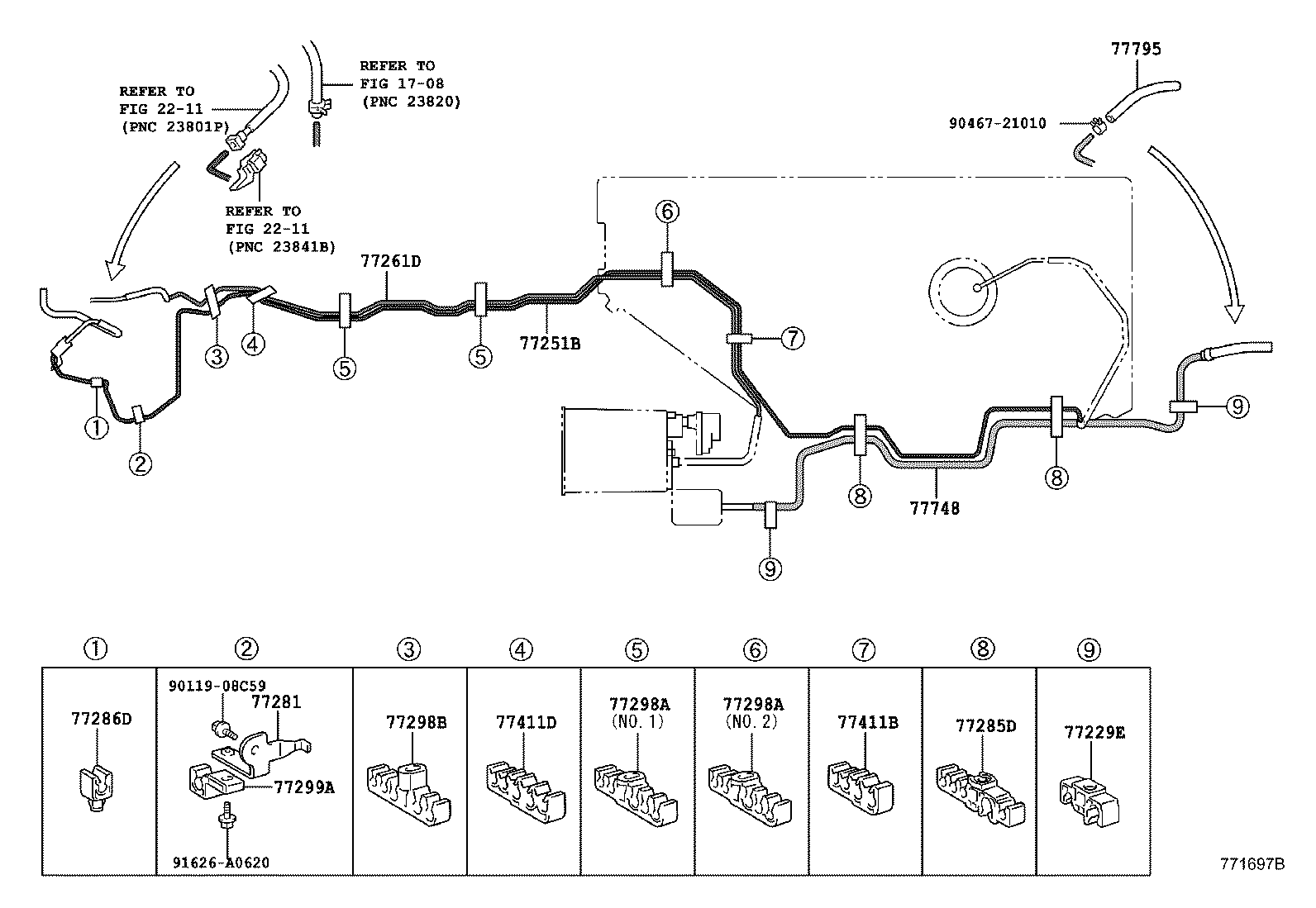 Exploded illustration 771697B