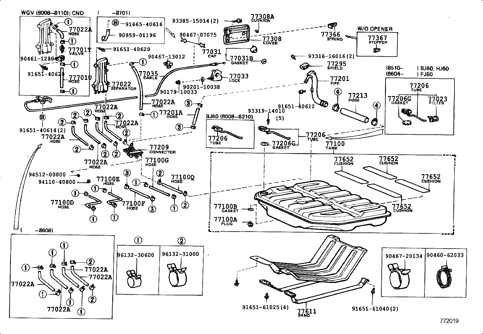 Exploded illustration 772019A