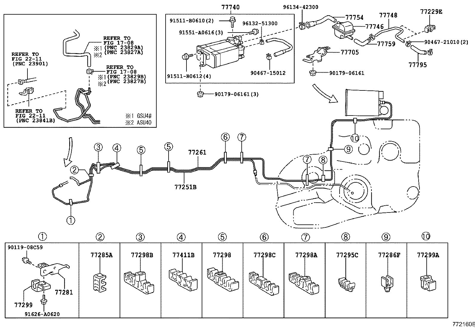 Exploded illustration 772160B
