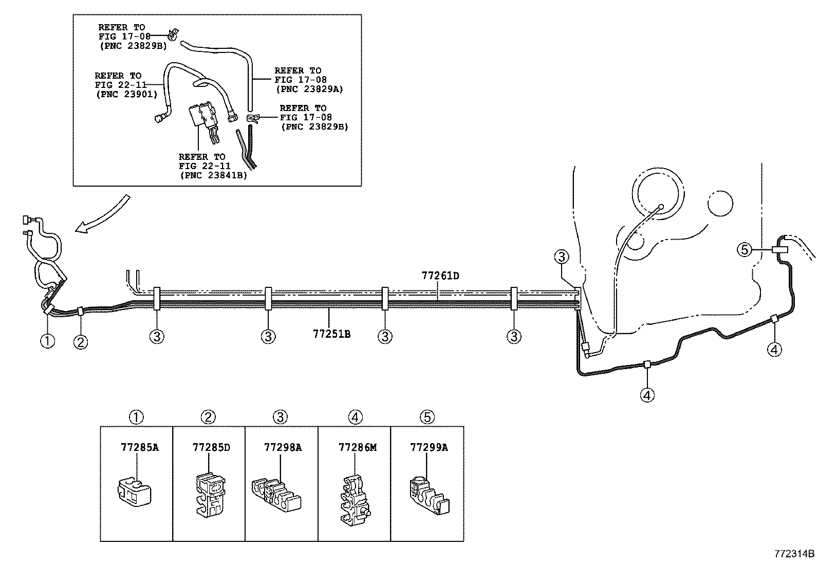 Exploded illustration 772314B