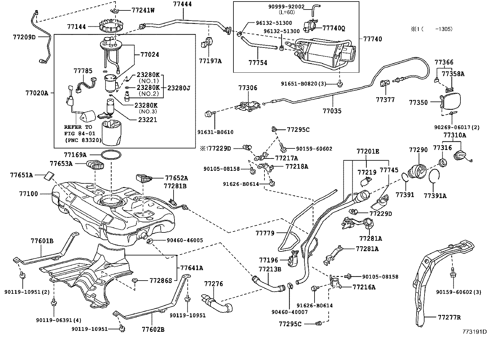 Exploded illustration 773191D